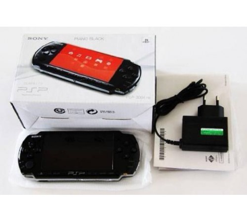 PSP Sony, PSP 3000 - 3008 Slim Lite Piano Black карта памяти 8 GB (игры), Прошита